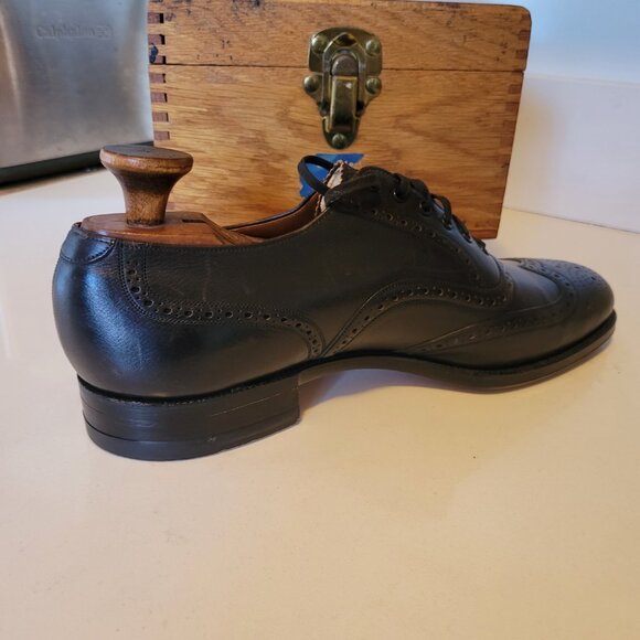 Nunn Bush 9.5 Black Classic Borgue Wingtips dress shoes main image 5